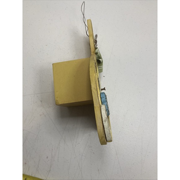 Vtg Handmade Cat Bird House Folk Art Primitive Whimsical Wood Blue Bird - Picture 8 of 11